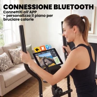 SPORTNOW Ellittica Casa, Silenziosa Magnetica, Compatibile App(m-4)