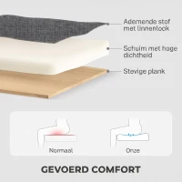 HOMCOM Hoekbank met slaapfunctie en opbergruimte, L-vormige slaapbank met chaise longue en verstelbare rugleuning voor de woonkamer(m-7)