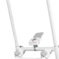 SPORTNOW Stepper d'Escalier Pliable, 3 Niveaux de Résistance, Hauteur Réglable, Écran LCD, Charge 150 kg, 90x50x133cm, Blanc(m-13)