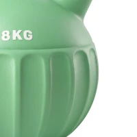 SPORTNOW Kettlebell 8 kg, Haltère avec Poignée Antidérapante, Haltère à Boule, Musculation, Entraînement, pour Gym, Vert(m-12)