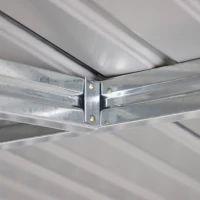 Outsunny Gereedschapsschuur met fundering 24,5 m³ gereedschapsschuur tuinhuisje stalen schuifdeur(m-11)