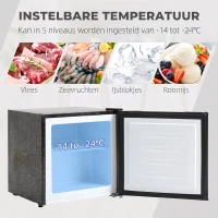 HOMCOM mini vriezer, 35 L, wit, 47 x 44,2 x 48,8 cm(m-4)