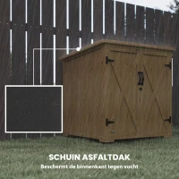 Outsunny Outdoor Opbergbox Tuinbox Kussenbox, weerbestendig, met asfaltdak, 77,5 cm x 88 cm x 90 cm, Donkergrijs(m-5)