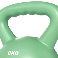 SPORTNOW Kettlebell 8 kg, Haltère avec Poignée Antidérapante, Haltère à Boule, Musculation, Entraînement, pour Gym, Vert(m-14)