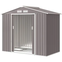 Outsunny Gereedschapsschuur tuinhuisje opbergruimte voor gereedschappen tuinkast gereedschapskast metaal(m-18)