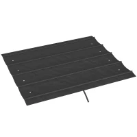 Outsunny Pergola Cover Roof, 2.86 x 2.45 m Retractable Sun Shade Top for 3 x 2m Pergola, UV30+ Protected, Dark Grey(m-1)