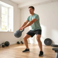 SPORTNOW Kettlebell 10 kg, Haltère avec Poignée Antidérapante, Haltère à Boule, Musculation, Entraînement, pour Gym, Gris(m-9)