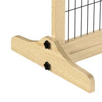 PawHut Hondenhek, traphekje, 180 cm hoog, in hoogte verstelbaar, natuur + zwart(m-14)