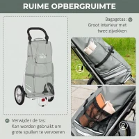 HOMCOM 2-in-1 bagageaanhanger, fietskar, 12 inch, luchtbanden, 24,3 kg max.(m-6)
