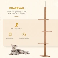 PawHut krabpaal 43cm x 27cm x 228cm(m-4)