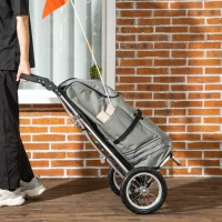HOMCOM 2-in-1 bagageaanhanger, fietskar, 12 inch, luchtbanden, 24,3 kg max.(m-11)
