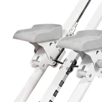 SPORTNOW Stepper d'Escalier Pliable, 3 Niveaux de Résistance, Hauteur Réglable, Écran LCD, Charge 150 kg, 90x50x133cm, Blanc(m-15)