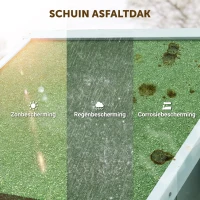 Outsunny Houten Tuinhuis Kleine Tuinkast 77 cm Opbergkast Tuin, Houten, Blauw(m-6)