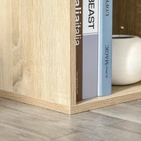 HOMCOM Estante para Livros Estante de Madeira de 3 Níveis com 6 Compartimentos de Armazenamento65,5x30x97,5cm Carvalho(m-10)