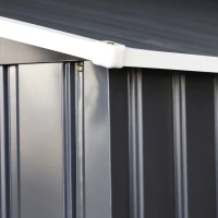 Outsunny Gereedschapsschuur met fundering 24,5 m³ gereedschapsschuur tuinhuisje stalen schuifdeur(m-10)