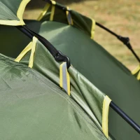 Outsunny Dubbele tent familietent Quick-Up tent 2 volwassenen + 1 kind camping waterdicht(m-8)