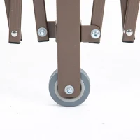 Outsunny flexibel Hekwerk, 52 cm en 405 cm, aluminium, Donkerbruin(m-13)