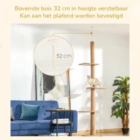PawHut krabpaal 43cm x 27cm x 228cm(m-5)