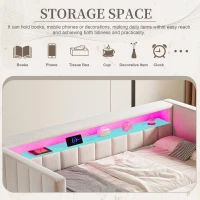 Space-Saving Sofa Bed with Pull-Out Bed, Versatile Sleeper Couch for Bedrooms, Guest Rooms, or Youth Rooms, 201L x 100W x 73H cm, Beige(m-8)