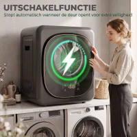 HOMCOM Condensdroger met warmtepomptechnologie, tafelmodel, maandelijkse betaling(m-6)