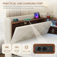Velvet Pull-Out Sofa Bed Frame with Wooden Headboard Shelf, Convertible Daybed with Lift-Up Armrest Storage, 211L x 91W x 84H cm, Beige(m-7)