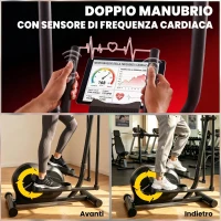 SPORTNOW Ellittica Casa, Silenziosa Magnetica, Compatibile App(m-7)