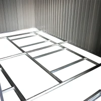 Outsunny Gereedschapsschuur met fundering 24,5 m³ gereedschapsschuur tuinhuisje stalen schuifdeur(m-13)