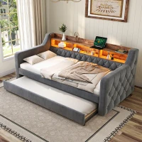 Space-Saving Sofa Bed with Pull-Out Bed, Versatile Sleeper Couch for Bedrooms, Guest Rooms, or Youth Rooms, 201L x 107W x 75H cm, Dark Gray(m-9)