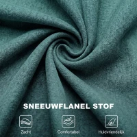 HOMCOM Elegante oorfauteuil, dik gewatteerd, afneembare bekleding, 74 x 86 x 102 cm, Donkergroen(m-6)
