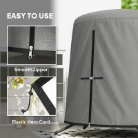 Outsunny 196 x 230 cm Hanging Egg Chair Protective Cover - Grey(m-5)
