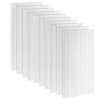 Outsunny Set di 10 Lastre Alveolari in Policarbonato, 120x60 cm, Anti-UV, Tagliabili, per Serre, Pensiline, Tettoie(m-1)