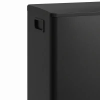 HOMCOM Papelera cocina 50L, papelera con pedal, cubo interior amovible, tapa con cierre suave, 41,7x36,6x62cm, negro(m-6)