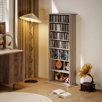 HOMCOM 360 CD Storage Unit - Natural Wood Finish(m-8)
