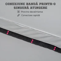 HOMCOM Saltea pentru Pole Dance Antiderapantă, Portabilă și Detașabilă, Pliabilă, pentru Acasă și Sală, Ø150x5 cm, Gri(m-5)