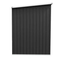 Outsunny 7 x 4ft Galvanised Steel Garden Shed, with Foundation Kit - Dark Grey(m-11)