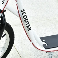 HOMCOM step scooter stadsscooter kinderen luchtband verstelbare step aluminium wit(m-14)