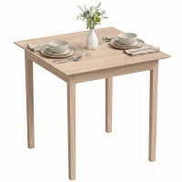 HOMCOM Küchentisch Esstisch Quadratischer Tisch, modernes Design, 75 cm x 75 cm x 76 cm, Naturholz(m-10)