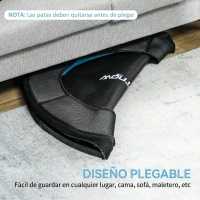 SPORTNOW Trampolín de Fitness Ø102 cm Cama Elástica Plegable con Marco de Acero Antideslizantes Carga 100 kg Azul(m-4)