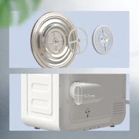 HOMCOM Mini Asciugatrice Portatile 2.5 kg, 5 Programmi, 800W, Fino 60℃, Timer, Tamburo in Acciaio Inox, per Casa, Bianco(m-9)
