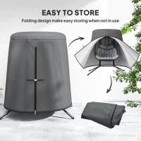 Outsunny 196 x 230 cm Hanging Egg Chair Protective Cover - Grey(m-6)