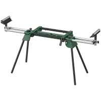 HOMCOM Soporte de Sierra Ingletadora Plegable Universal con 2 Rodillos de Apoyo Altura y Ancho Ajustable Carga 200 kg Verde(m-11)