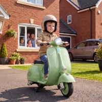 AIYAPLAY Elektryczny motocykl dla dzieci 6 V z kółkami podporowymi, akumulatorem litowym, Softstart, muzyką, USB, reflektorem, klaksonem(m-6)
