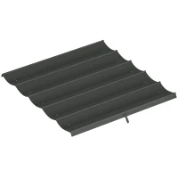 Outsunny Tettuccio di Ricambio per Gazebo da Giardino 3x3 m con 10 Fori, Copertura in Poliestere, Grigio(m-11)