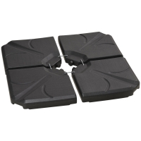 Outsunny Poids Parasol Lot de 4 Polyéthylène Carré Déporté