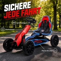 HOMCOM Elektro Go-Kart für Kinder 3-5km/h Gokart mit 2-Fach verstellbarem Geschwindigkeit, Sicherheitsgurt, EVA-Räder für 3-8(m-7)