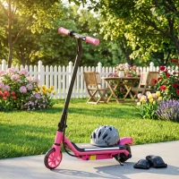 AIYAPLAY Electric Scooter for Kids Aged 6-14 Years, with Colourful Lights, Pink(m-10)