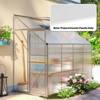 Outsunny Set di 10 Lastre Alveolari in Policarbonato, 120x60 cm, Anti-UV, Tagliabili, per Serre, Pensiline, Tettoie(m-2)
