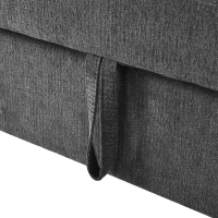 Convertible Sofa Bed with Adjustable Backrest, Functional Sleeper with USB & Type-C Charging and Cup Holders, 135L x173W x 58H cm, Dark Grey(m-9)