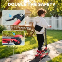 AIYAPLAY Electric Scooter for Kids Aged 6-14 Years, with Colourful Lights, Red(m-8)