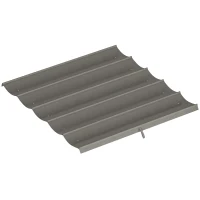 Outsunny Ersatzdach für 3 x 3 m Pergola, einziehbar, mit Regenabflusslöchern, wetterfest, Polyester, 250 x 255 cm Hellgrau(m-1)